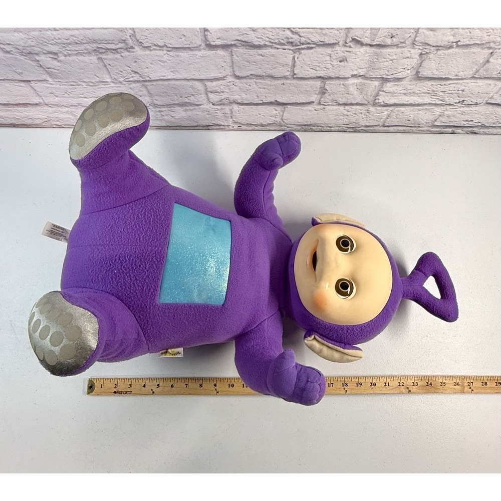 1998 Playskool Teletubbies 25" JUMBO Tinky Winky Plush Seated Doll Purple Vtg - Picture 9 of 9